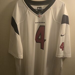 Nike Houston Texans #4 White and Red Men's Jersey